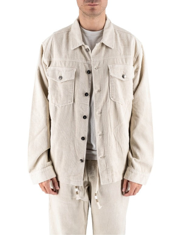Cream Velvet Overshirt