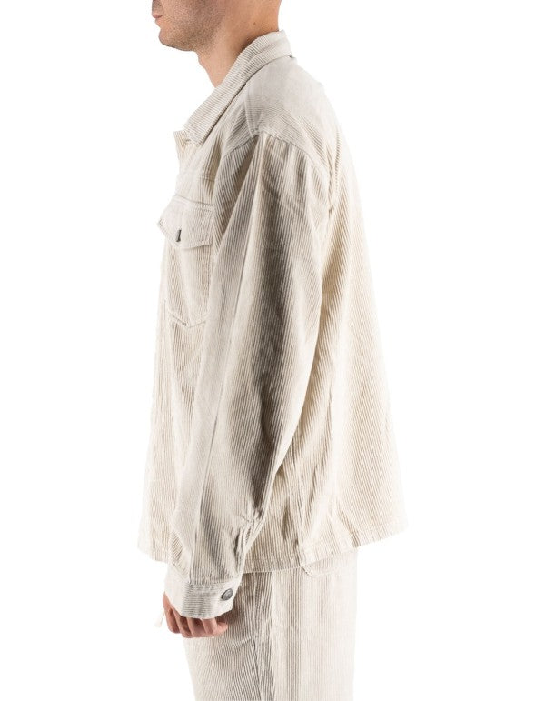 Cream Velvet Overshirt