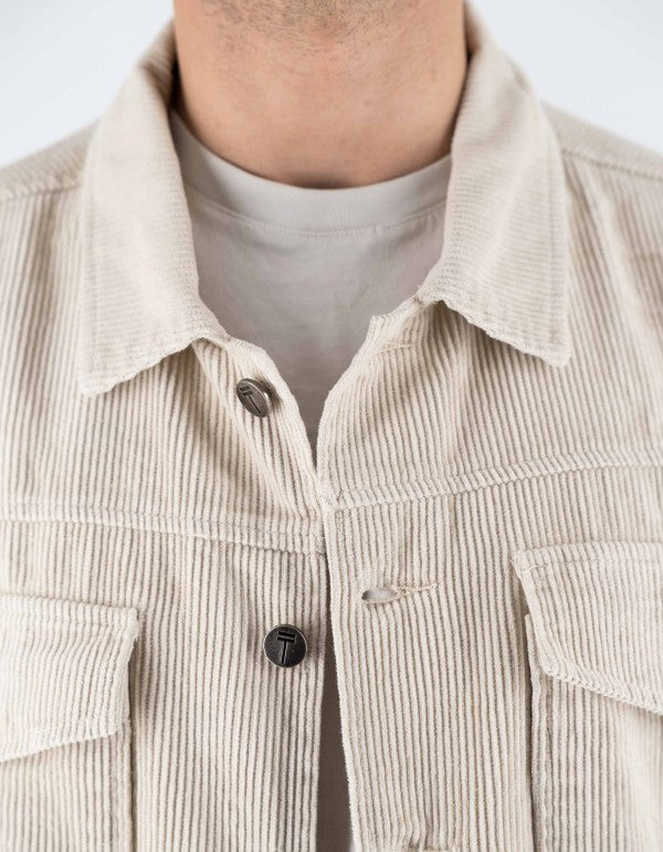 Cream Velvet Overshirt