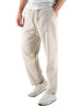 Cream Velvet Trousers with Elastic Waist