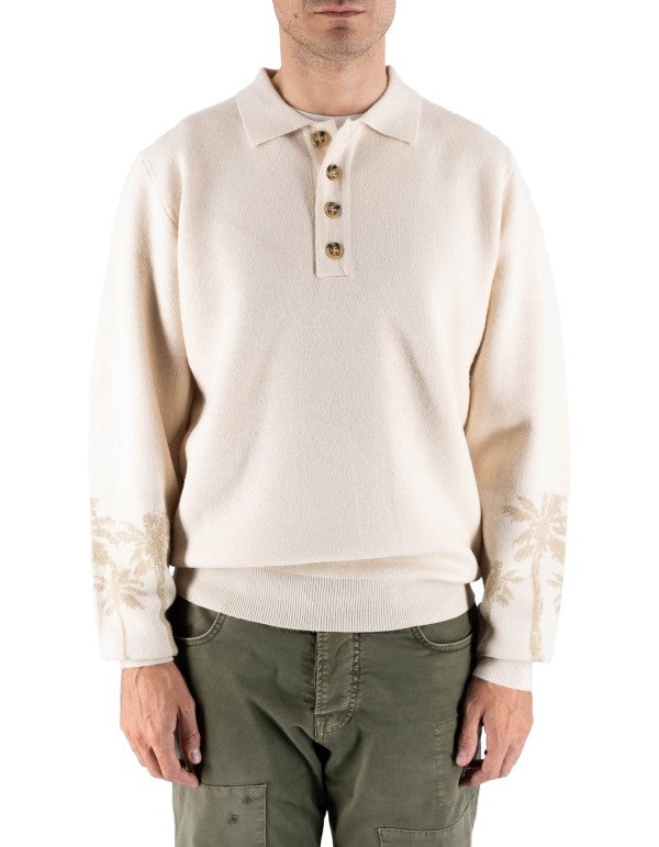 Solo Cream Long Sleeve Polo