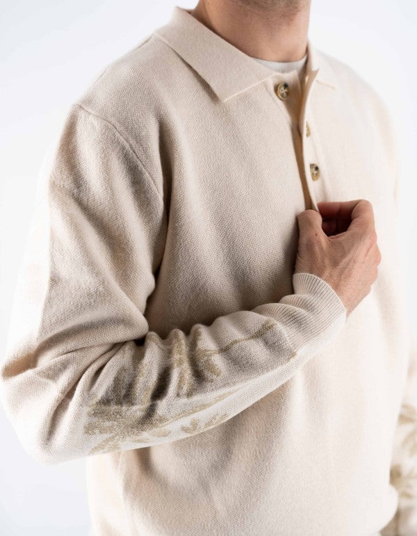 Polo A Manica Lunga Solo Cream