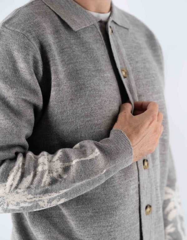 Polo A Manica Lunga Con Bottoni Solo Grey