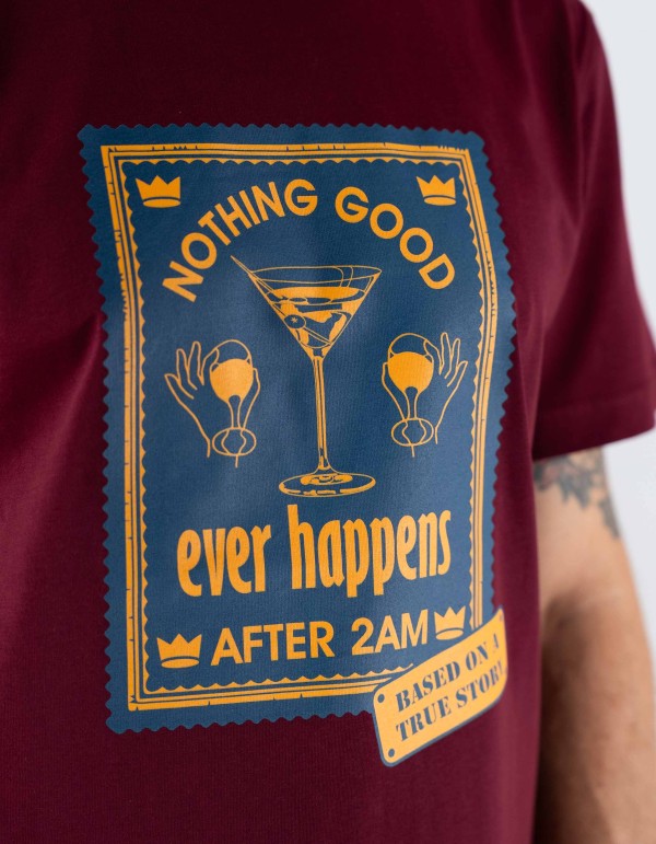 T-shirt Uomo Nothing Good Bordeaux