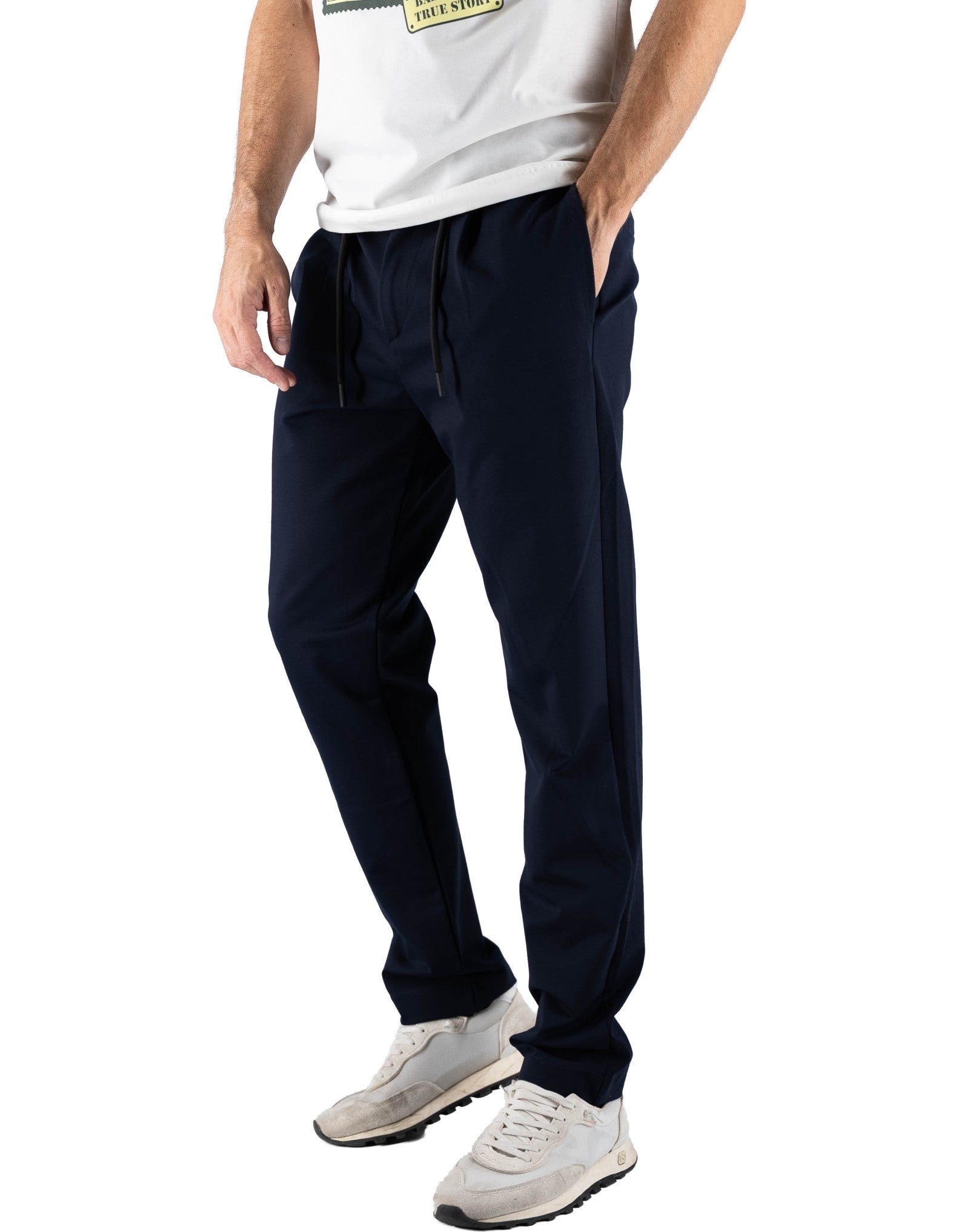 Men's Blue Milano Stitch Trousers