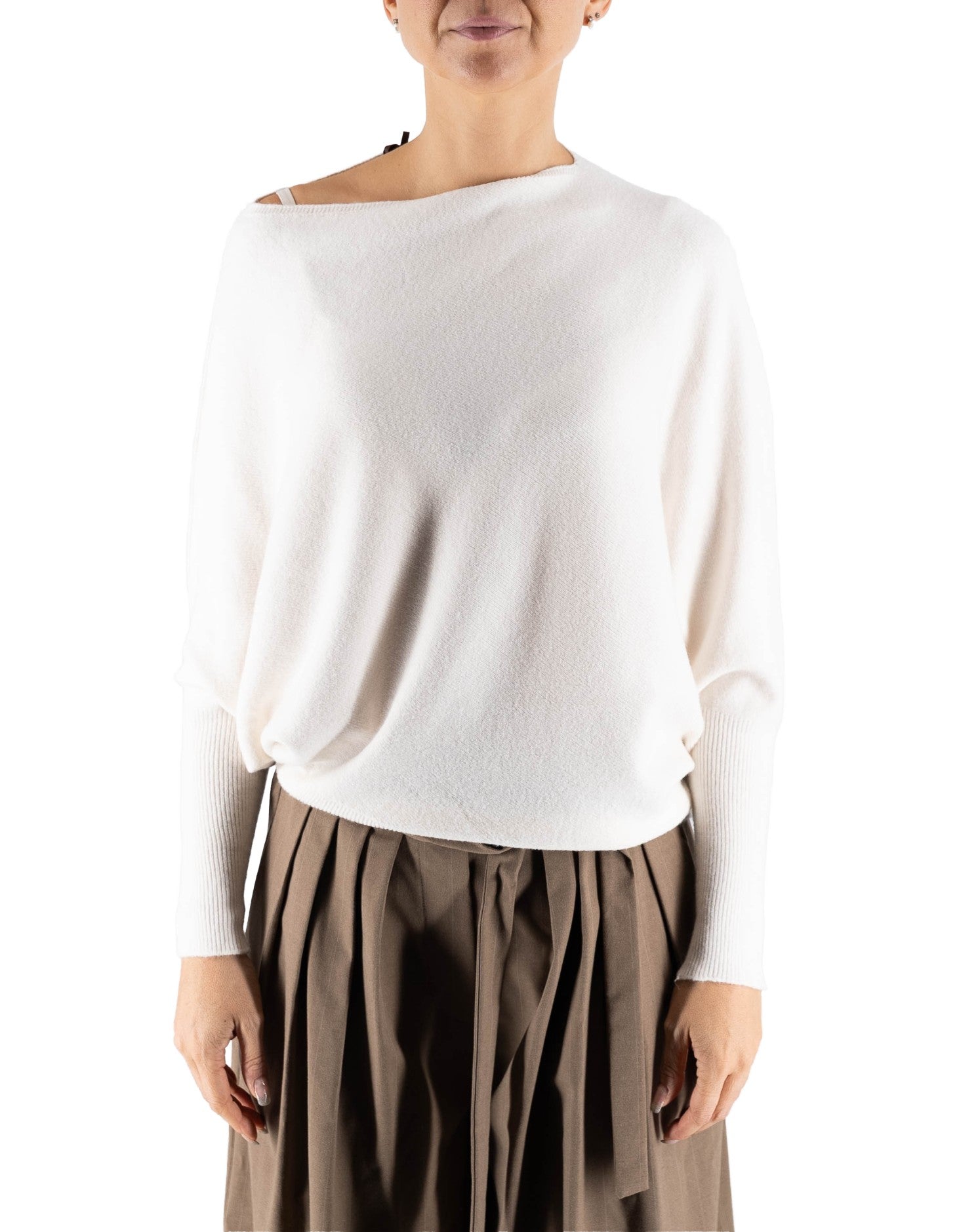 Maglia Valeria In Viscosa Off White