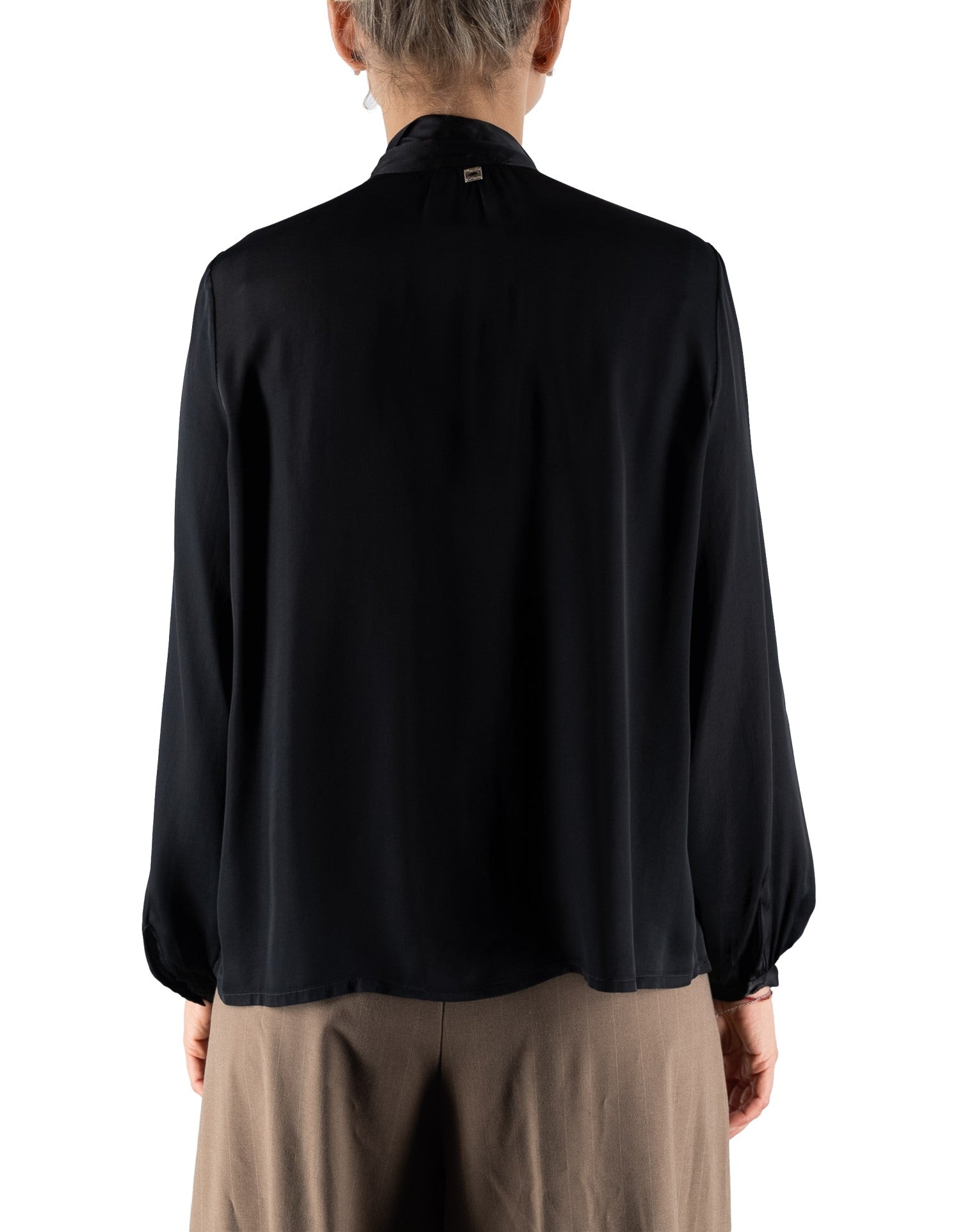 Blusa Con Fusciacca Nero