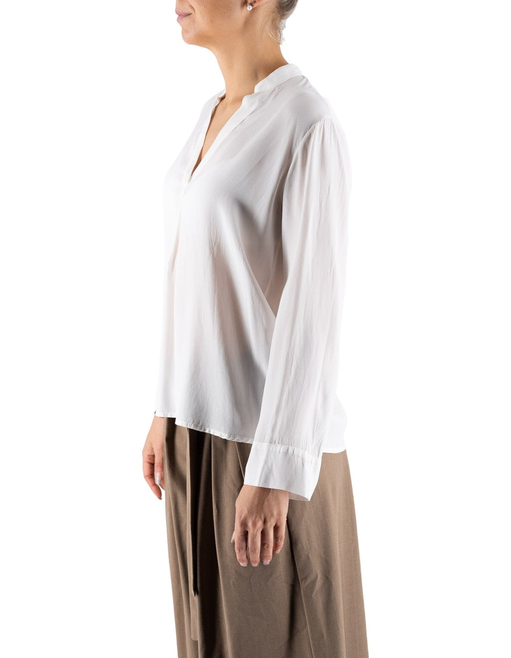Blusa Con Piega Off White