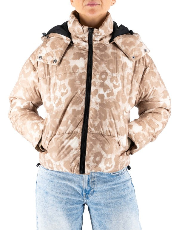 Piumino Donna Maculato Logo Glitter