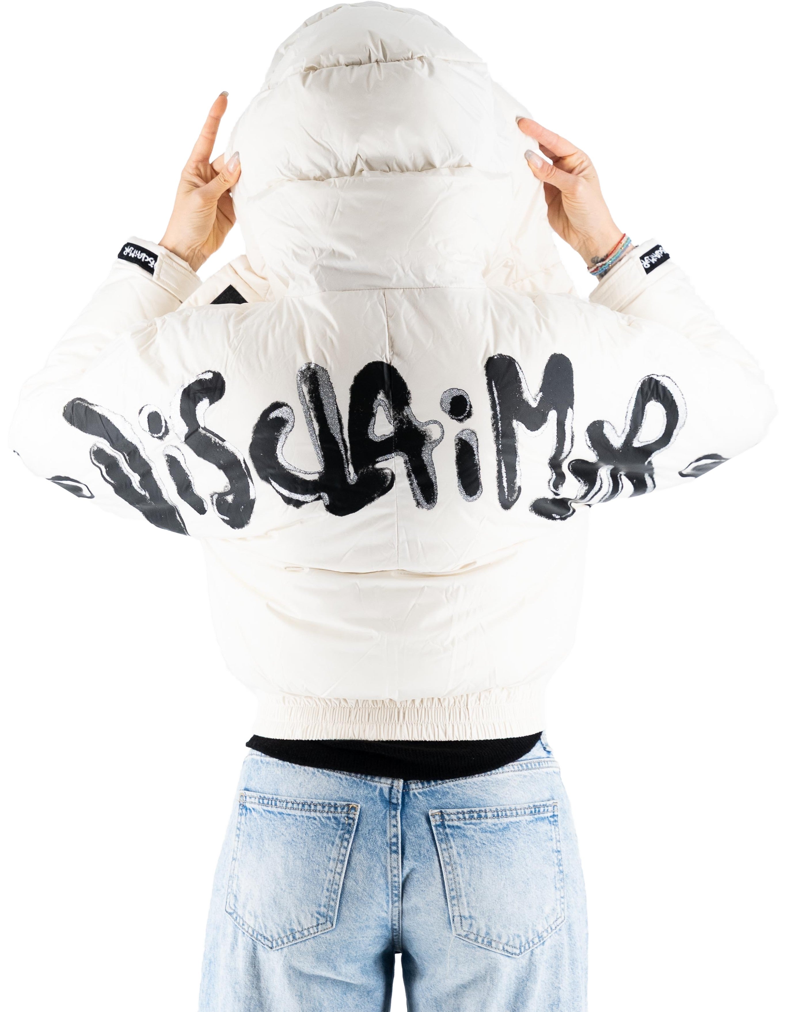 Piumino Donna Latte-nero Glitter