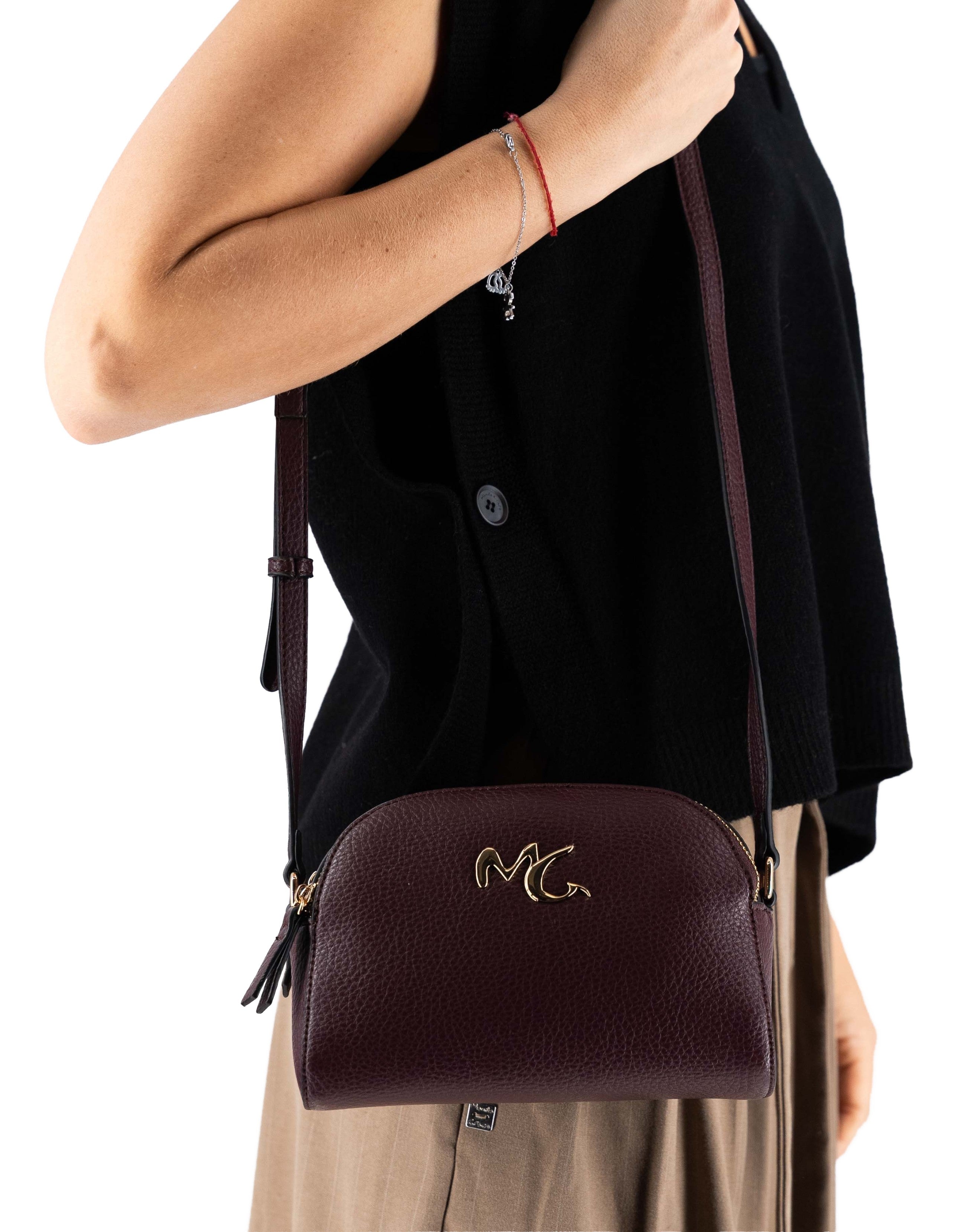 Tracollina Zip Lettering Burgundy