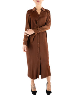 Cognac Long Sleeve Chemisier