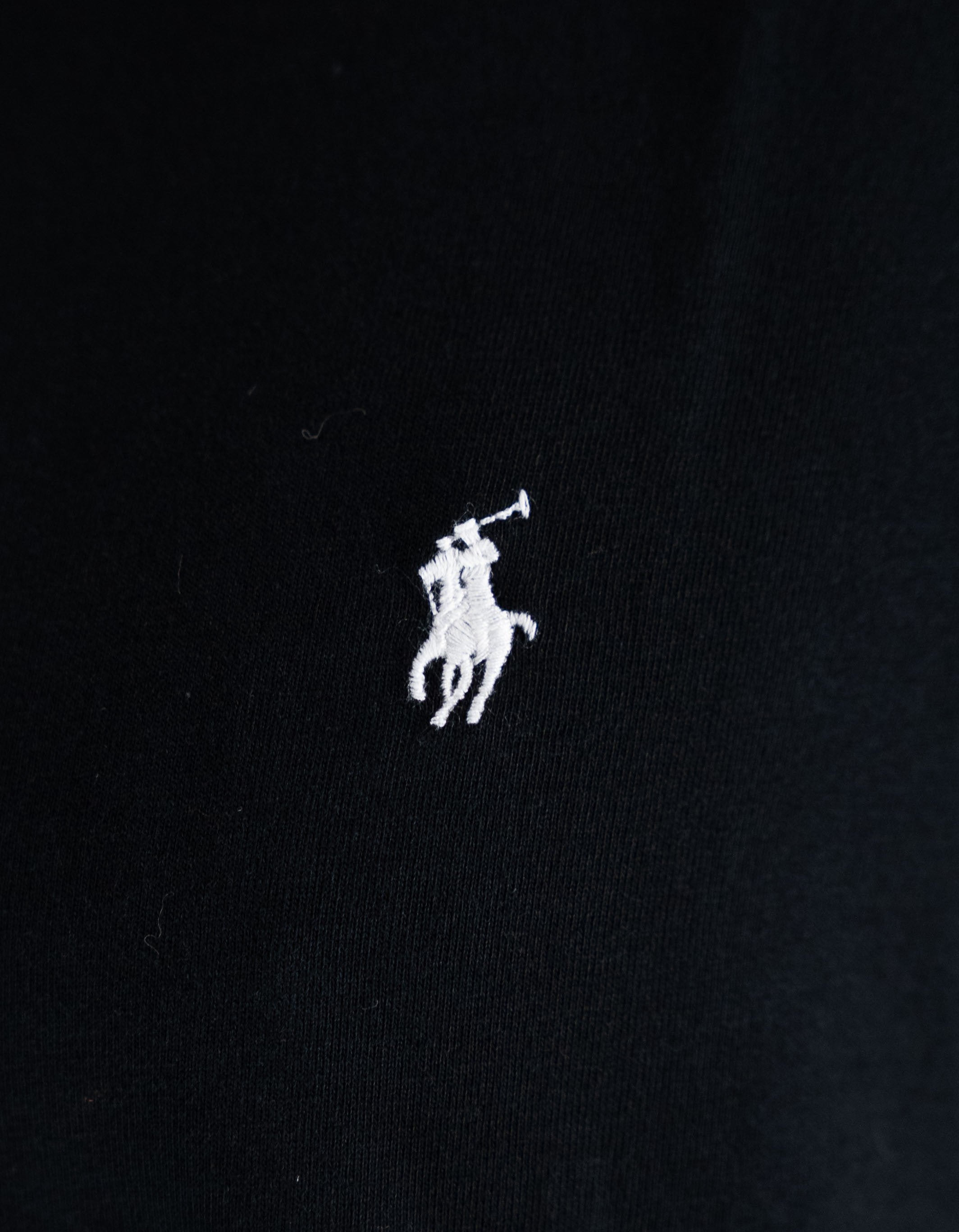 T-shirt Uomo Ralph Lauren Nera Manica Corta con Logo Ricamato Bianco