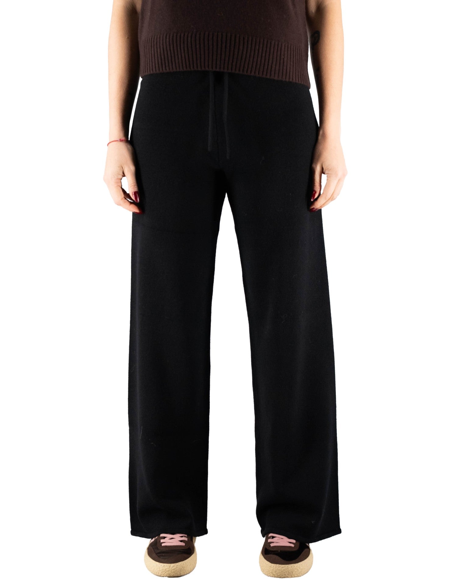 Pantalone Cambon Nero in 100% Lana