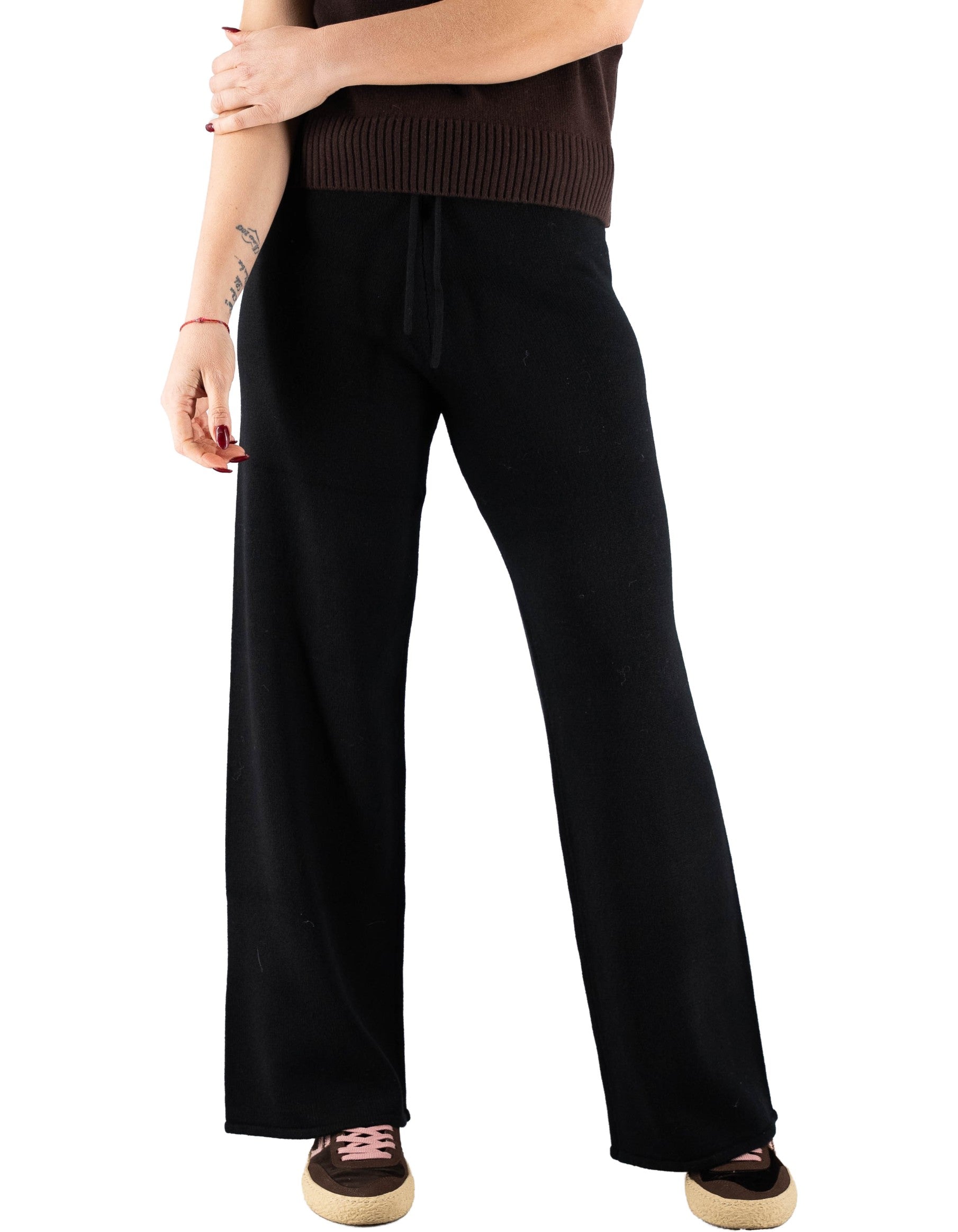Pantalone Cambon Nero in 100% Lana