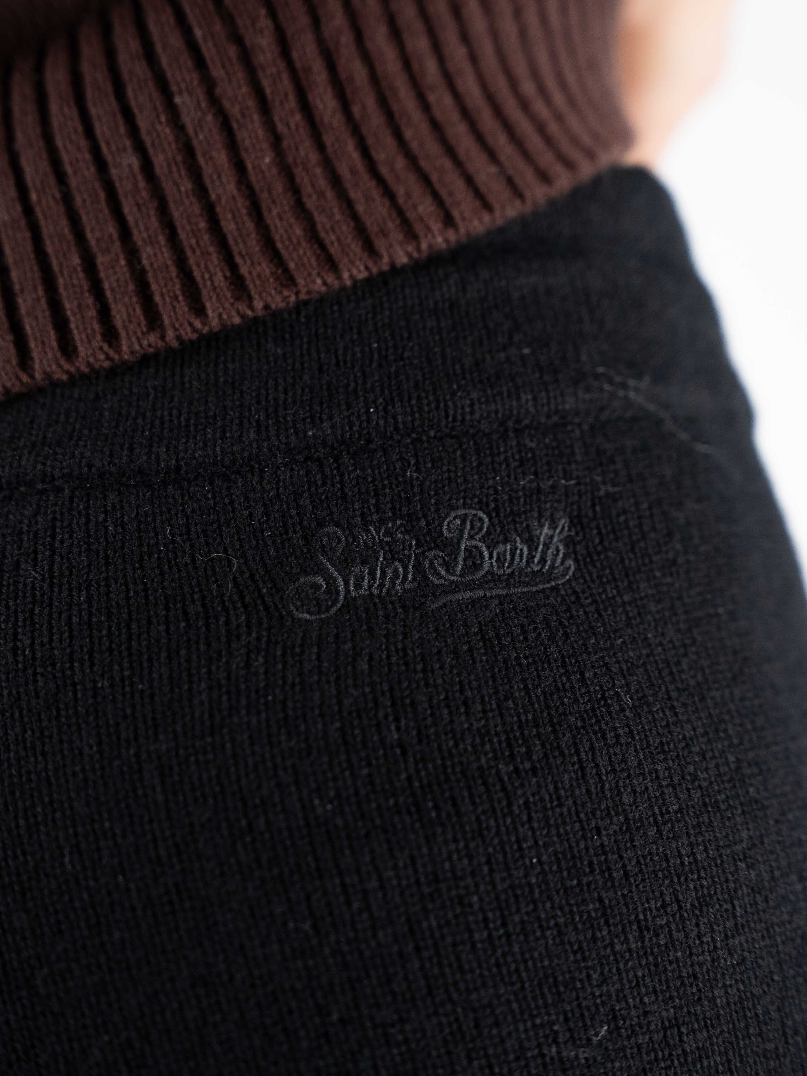 Pantalone Cambon Nero in 100% Lana