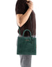 Green Suede Midi Shop Bag