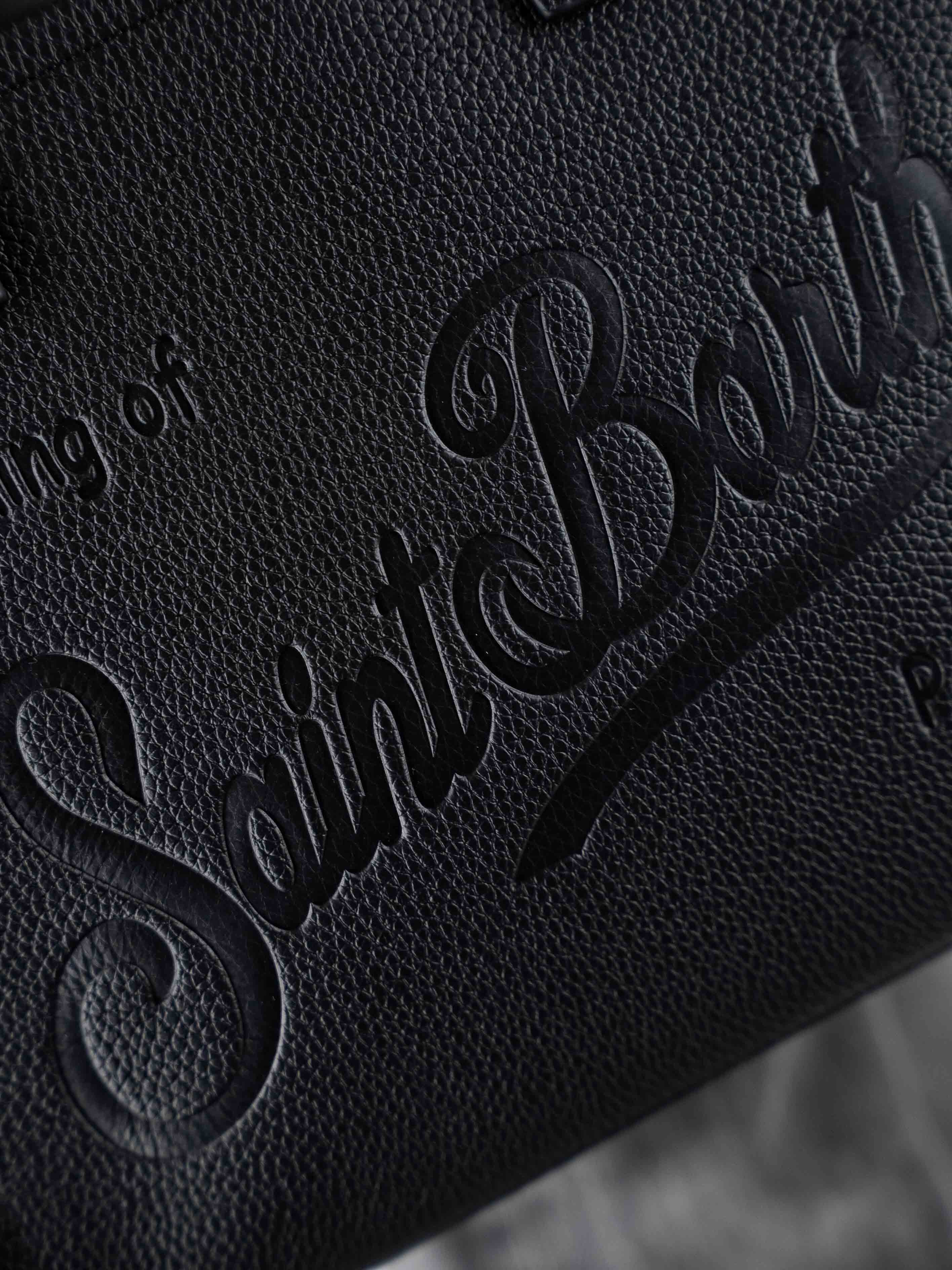 Vanity Bag Midi In Pelle Martellata Nera