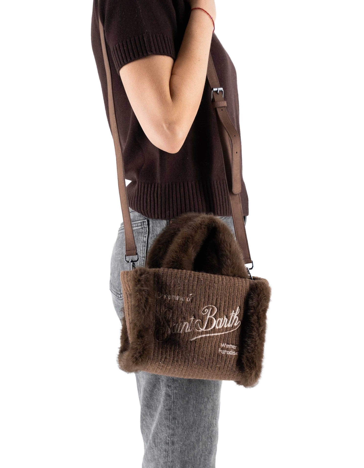 Vanity Mini Shearling Rib Marrone