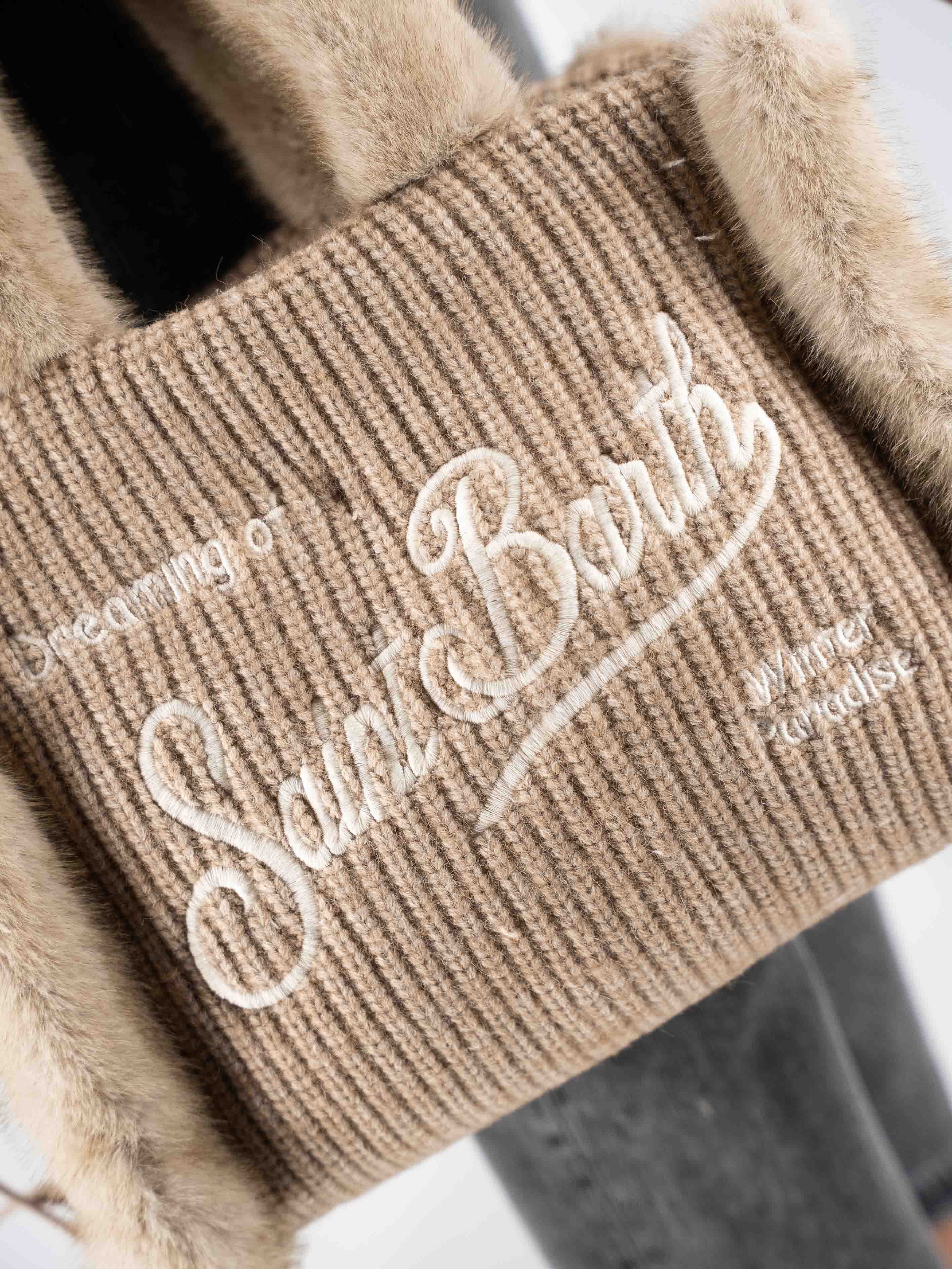 Colette Shearling Rib Beige