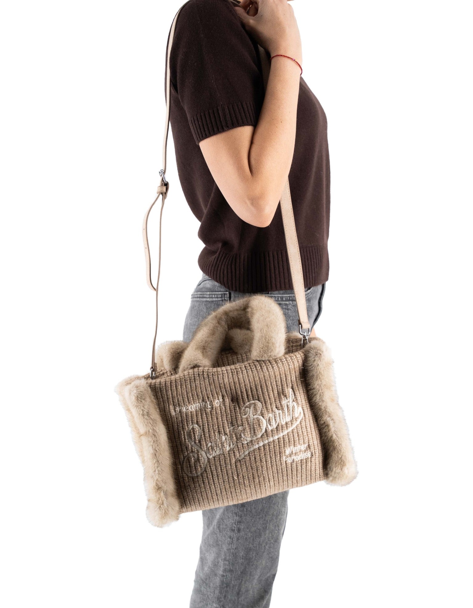 Colette Shearling Rib Beige