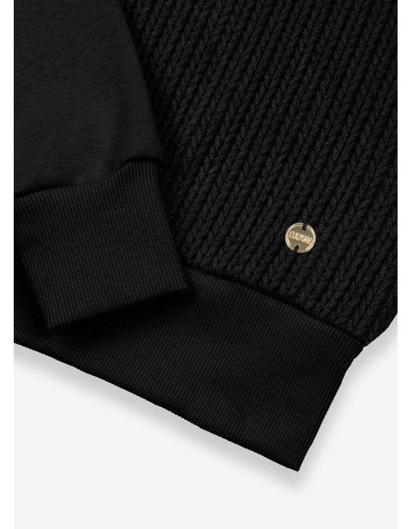 Felpa Donna Con Lavorazione A Trecce