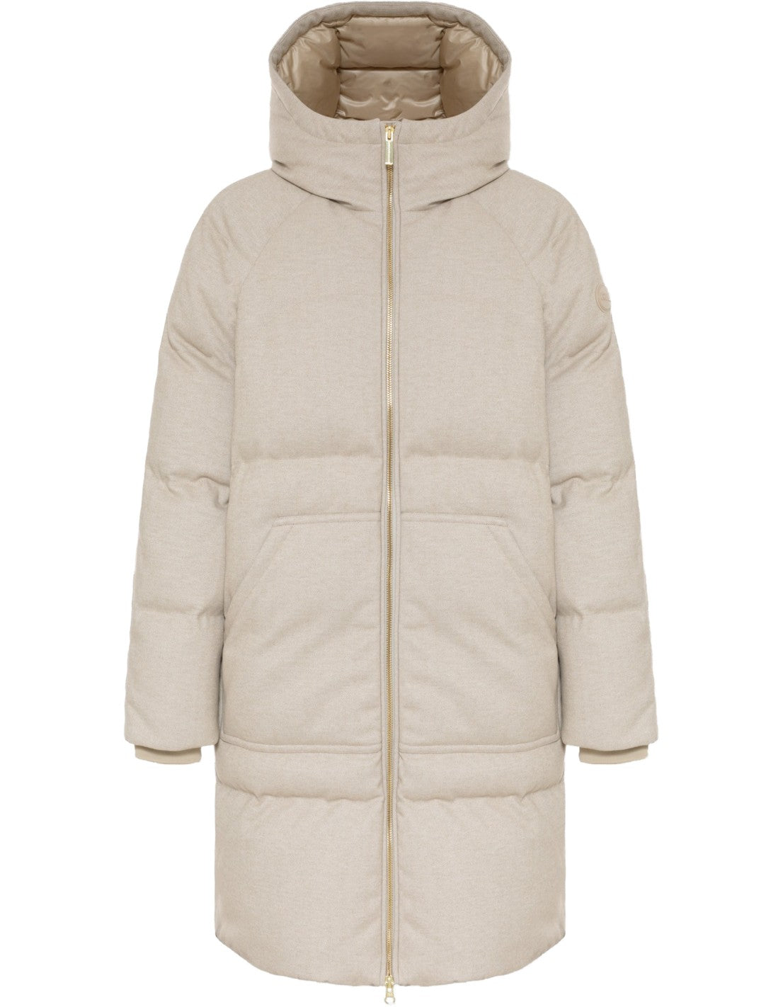 Piumino Lungo Con Motivo Chevron