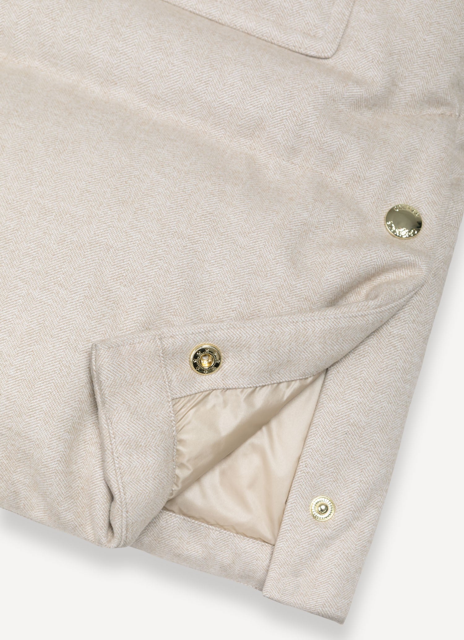 Piumino Lungo Con Motivo Chevron