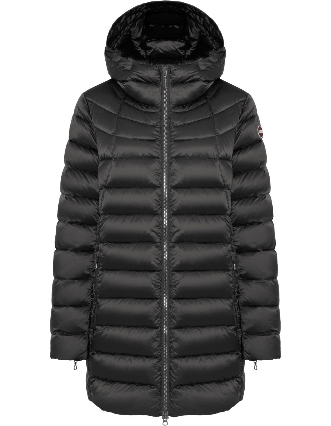 Piumino A Trapezio Con Cappuccio Full Zip