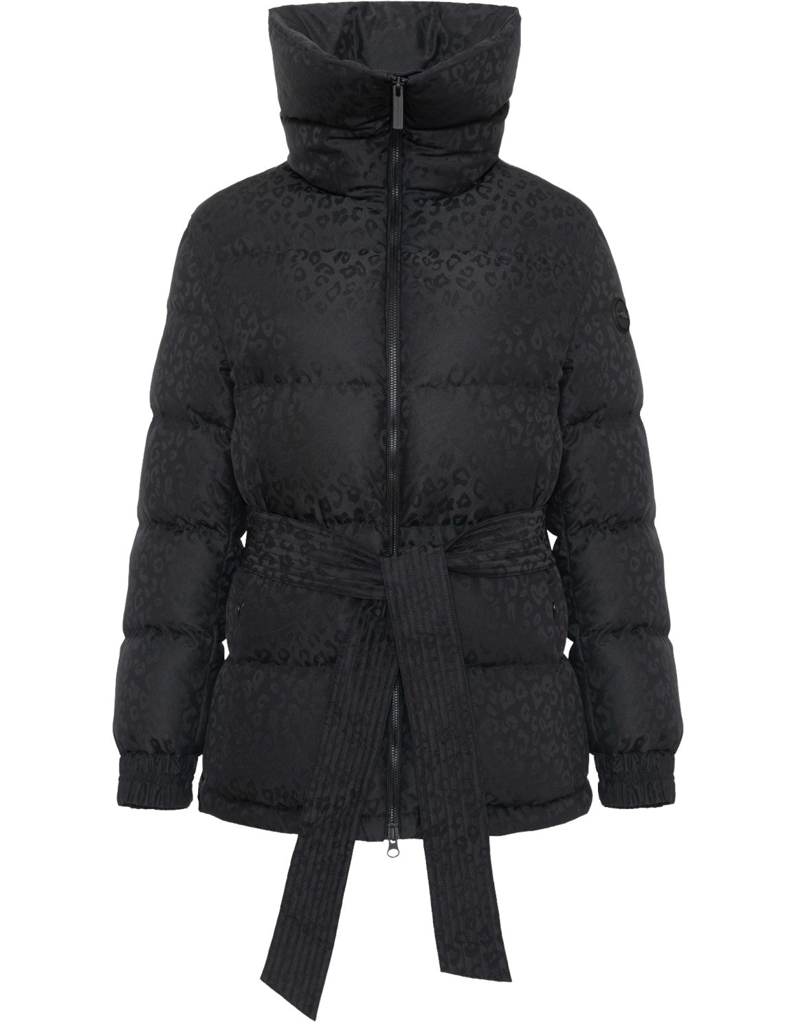 Piumino Animalier Con Cintura