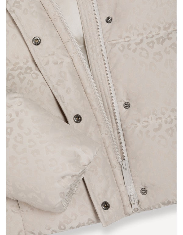 Piumino Corto Animalier Beige