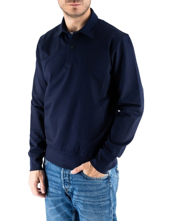Polo Uomo Tinta Unita Blu