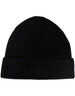 Black Moss Wool Beanie