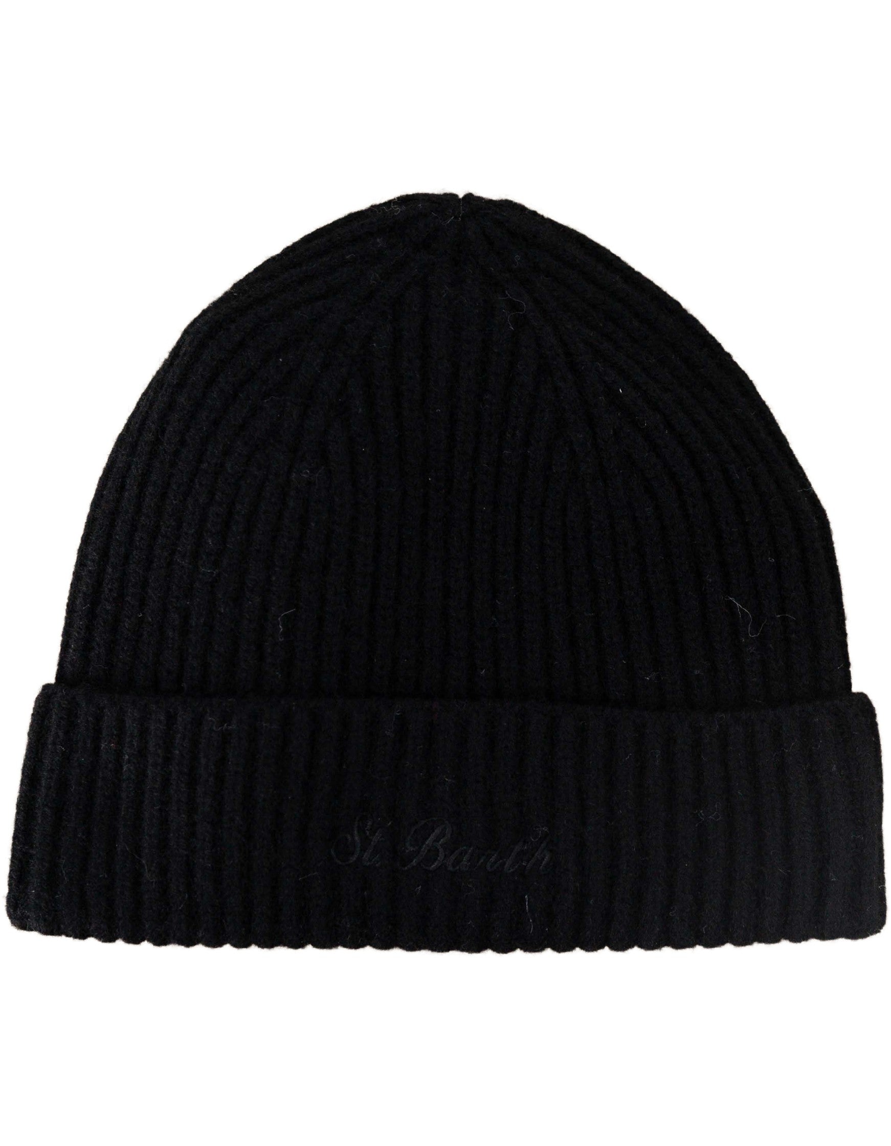 Cuffia Moss Wool Nera