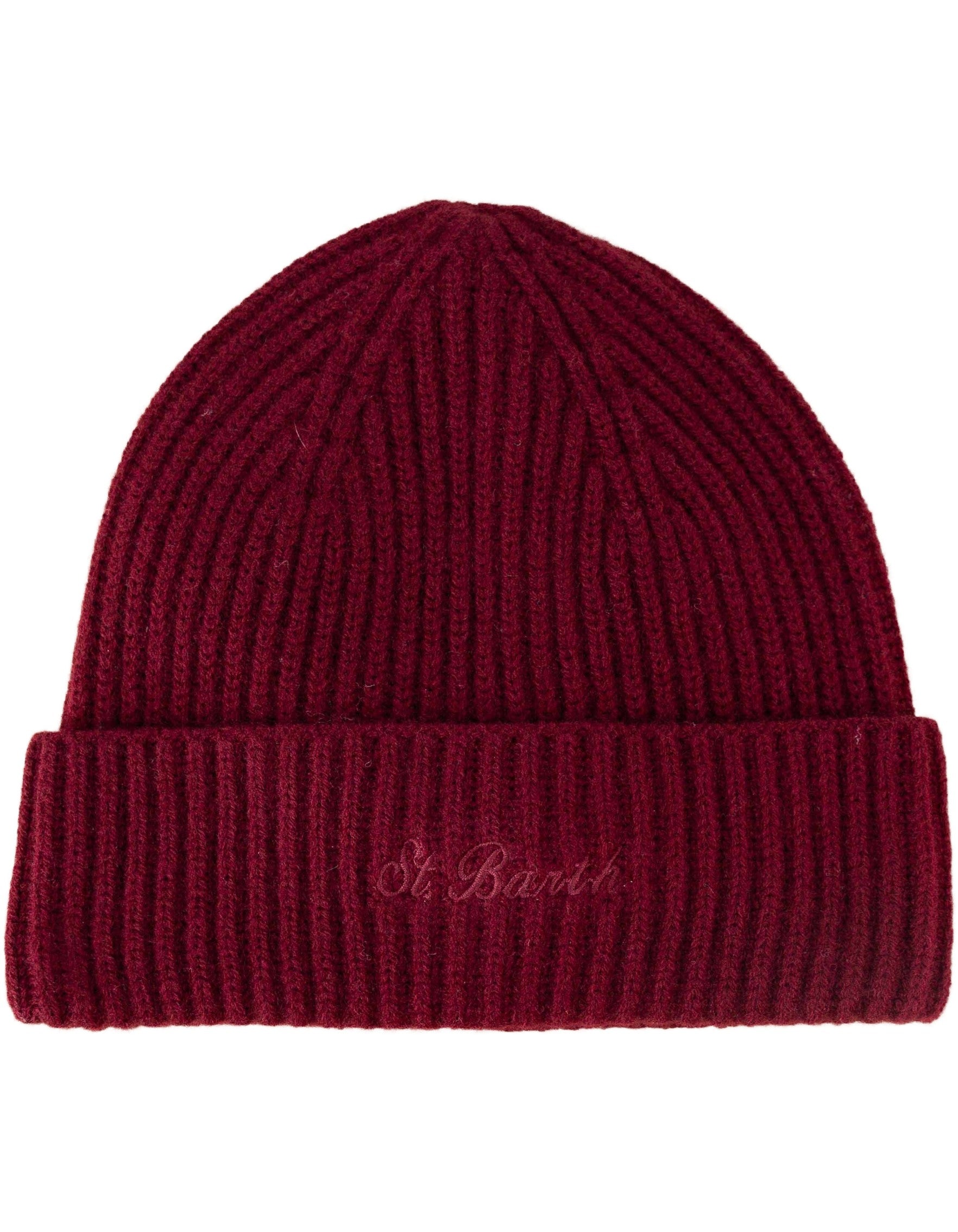 Cuffia Moss Wool Bordeaux