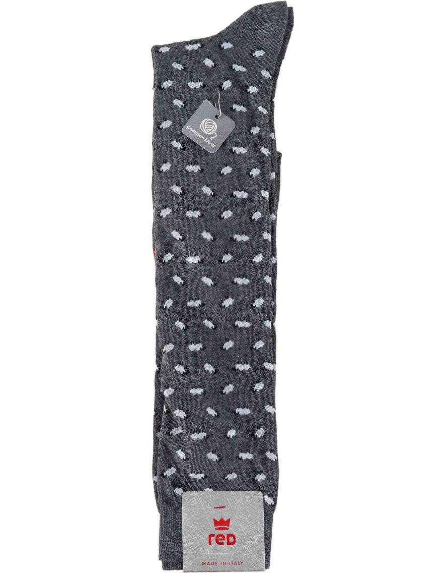 Men's Long Socks with Graphite Cashmere Sheep