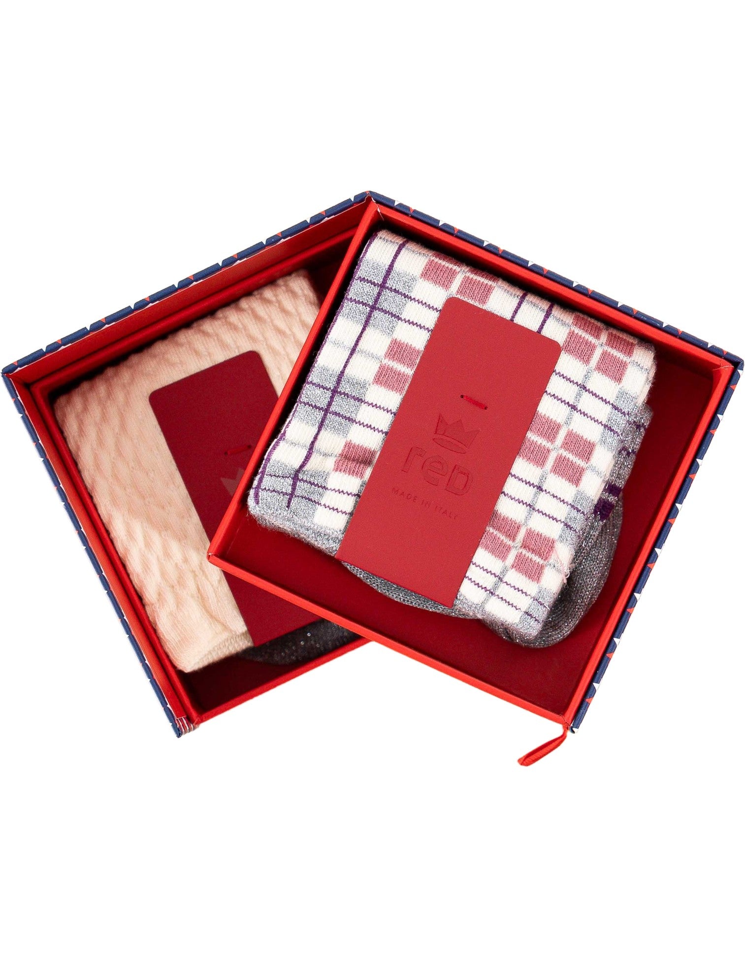 Women's Tartan + Embossed Milk Socks Kit