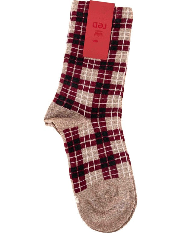 Kit Calze Donna Tartan + Goffrata Nera