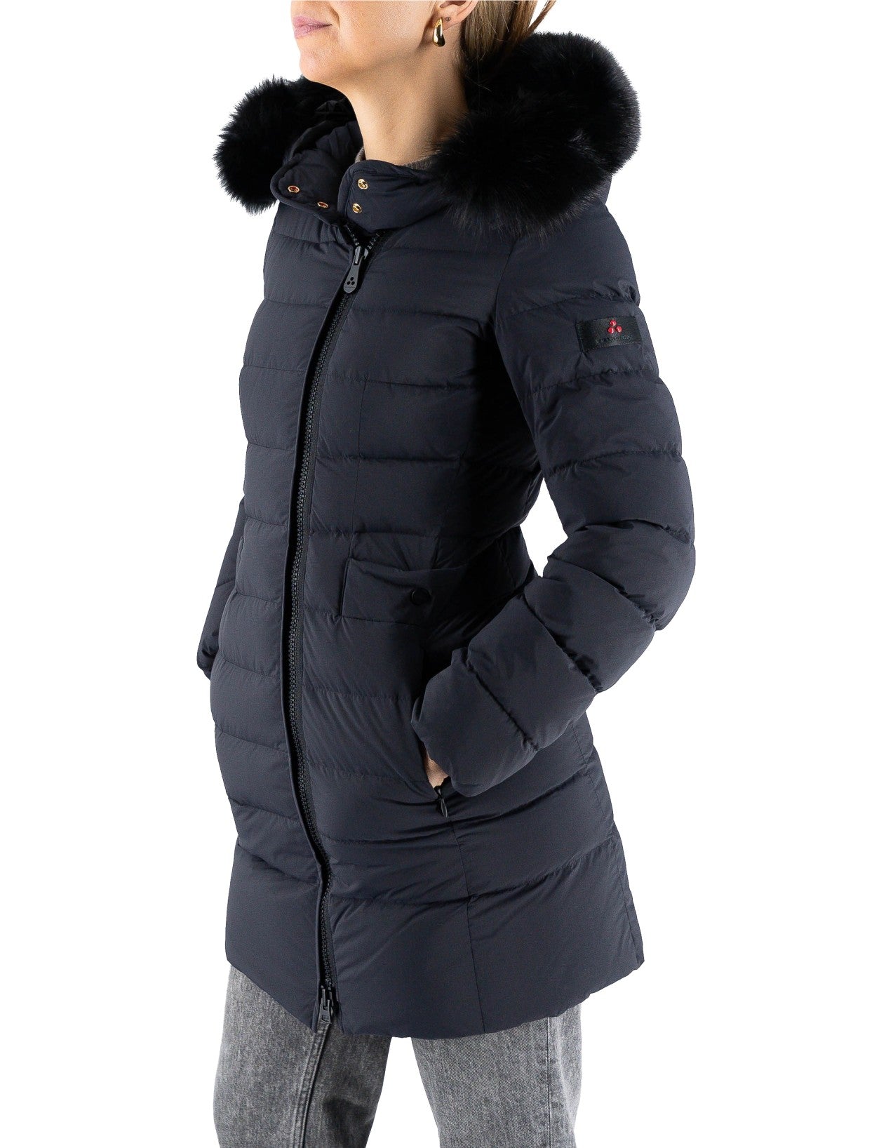 Down Jacket Seriola Ml 06 Fur Nero