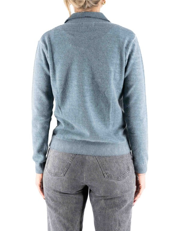 Polo In Maglia Inari Grigio Blu