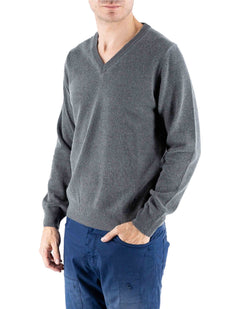 Maglia Helsinki Scollo A V Grigio Uomo – Devid Label
