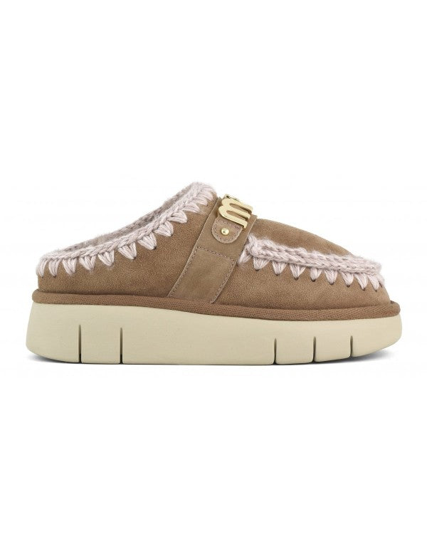 Bounce Clog Metal Logo Pink Brown