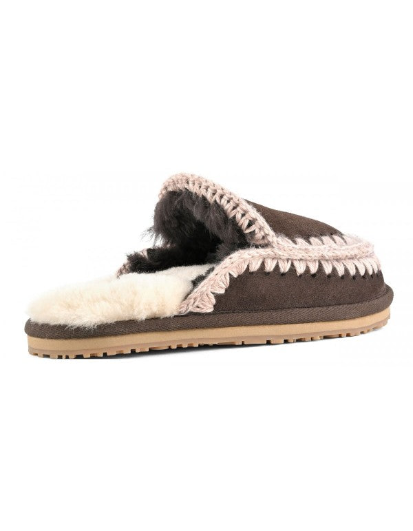 Slipper Full Eskimo Stitch Mocha
