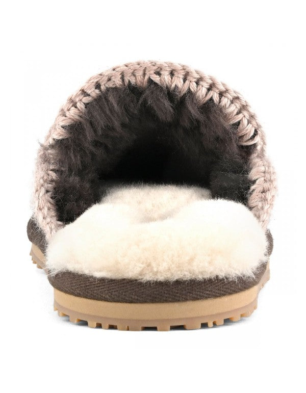 Slipper Full Eskimo Stitch Mocha