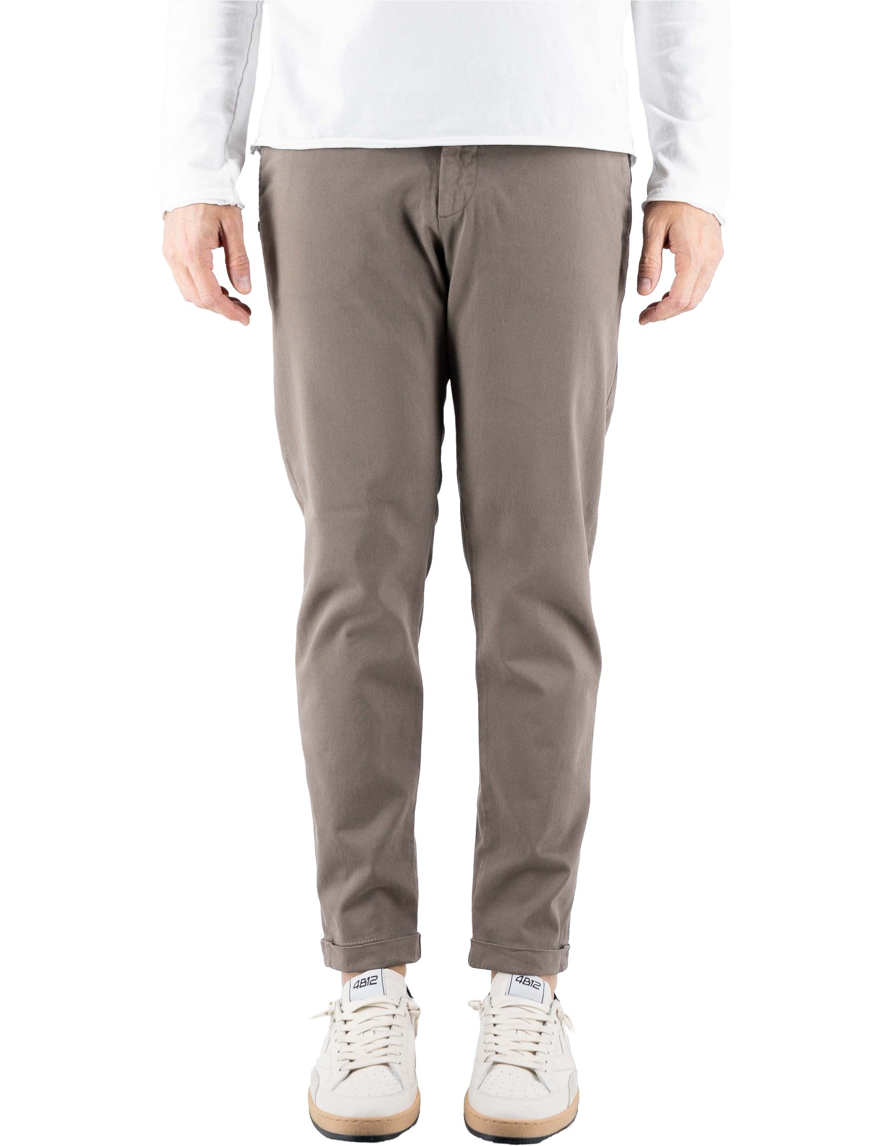 Classic Chino Trousers in Dove Grey