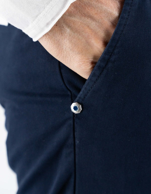 Classic Navy Blue Chino Trousers