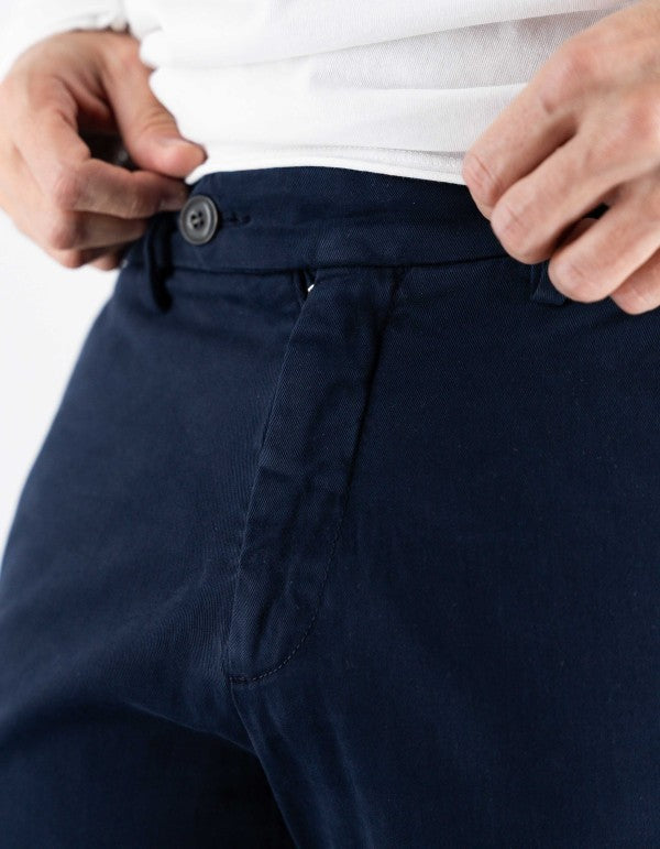 Classic Navy Blue Chino Trousers