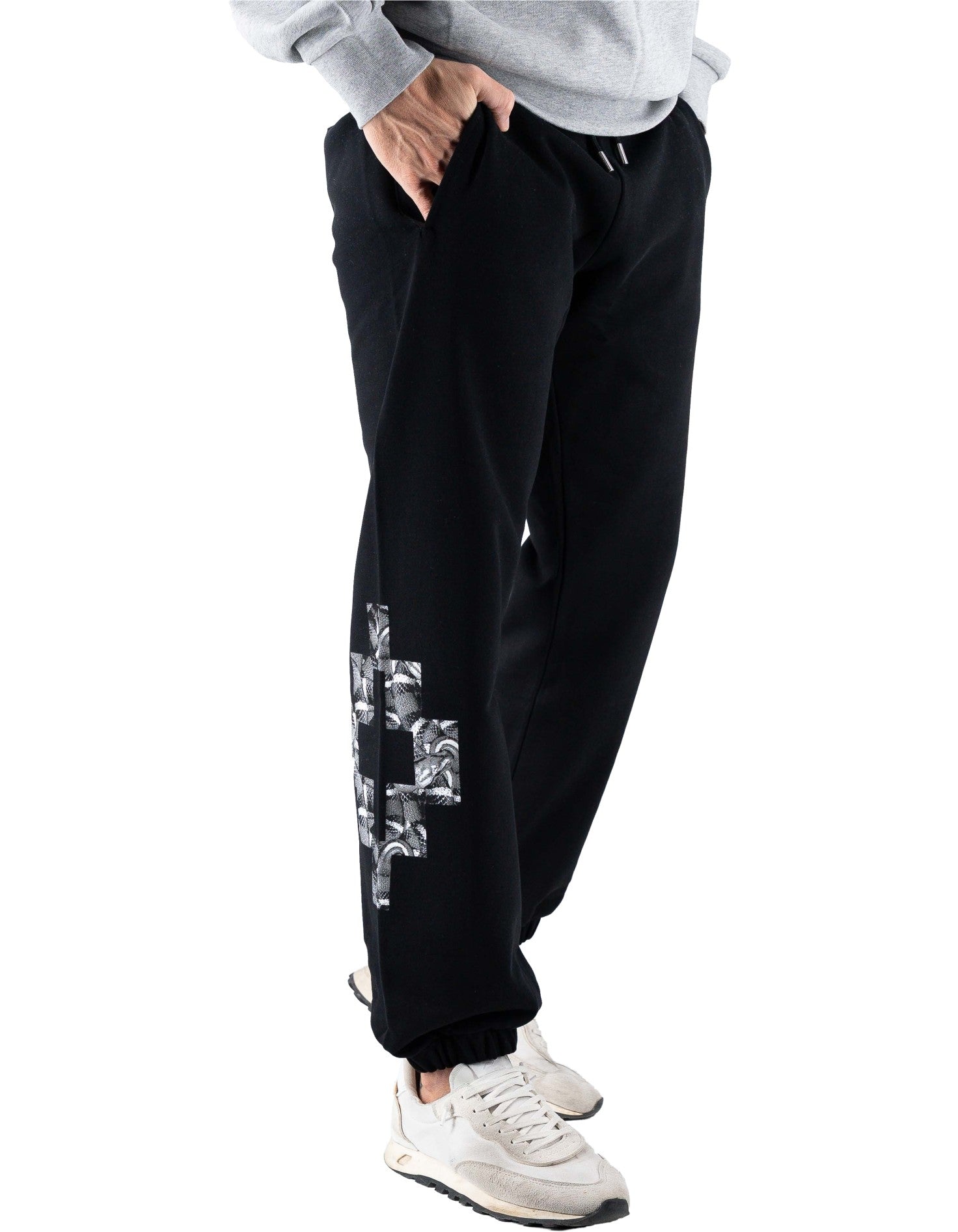 Pantalone In Felpa Snake Nero