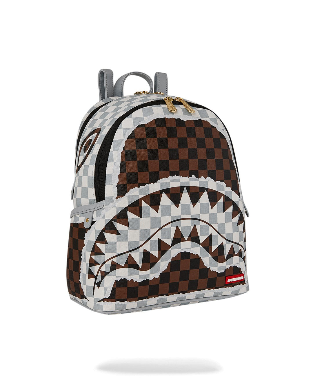 Cream And Brown Tear Check Savage Backpack