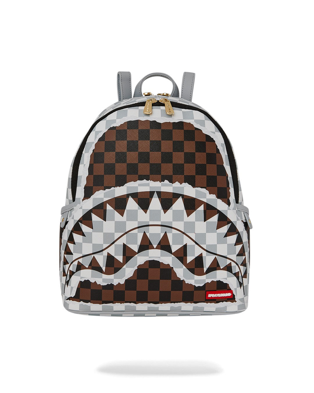 Cream And Brown Tear Check Savage Backpack